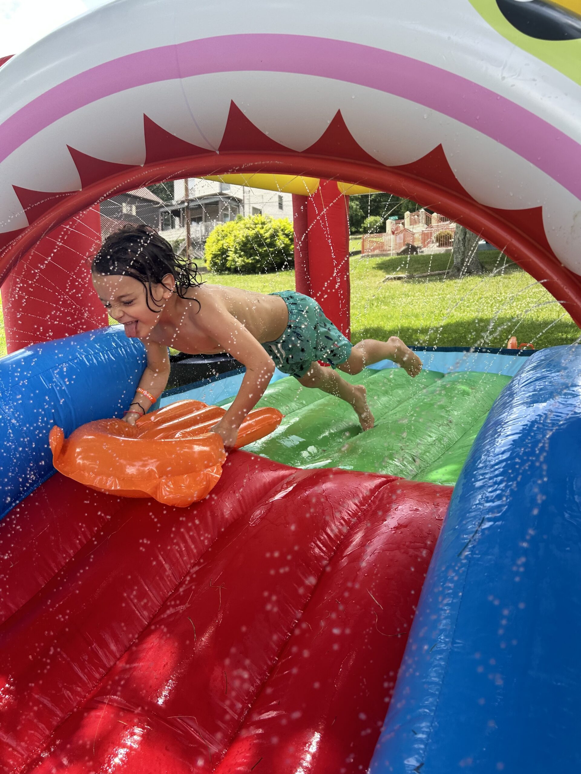 Kids having a blast at Camp Fun Club water day